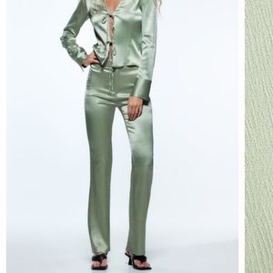 Zara satin pants